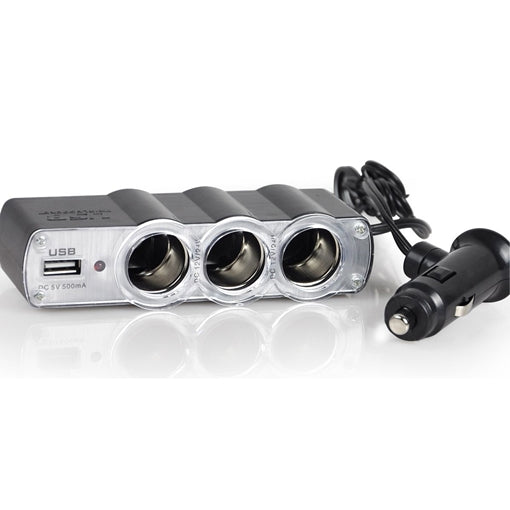 Car USB & Triple Socket WF-0120
