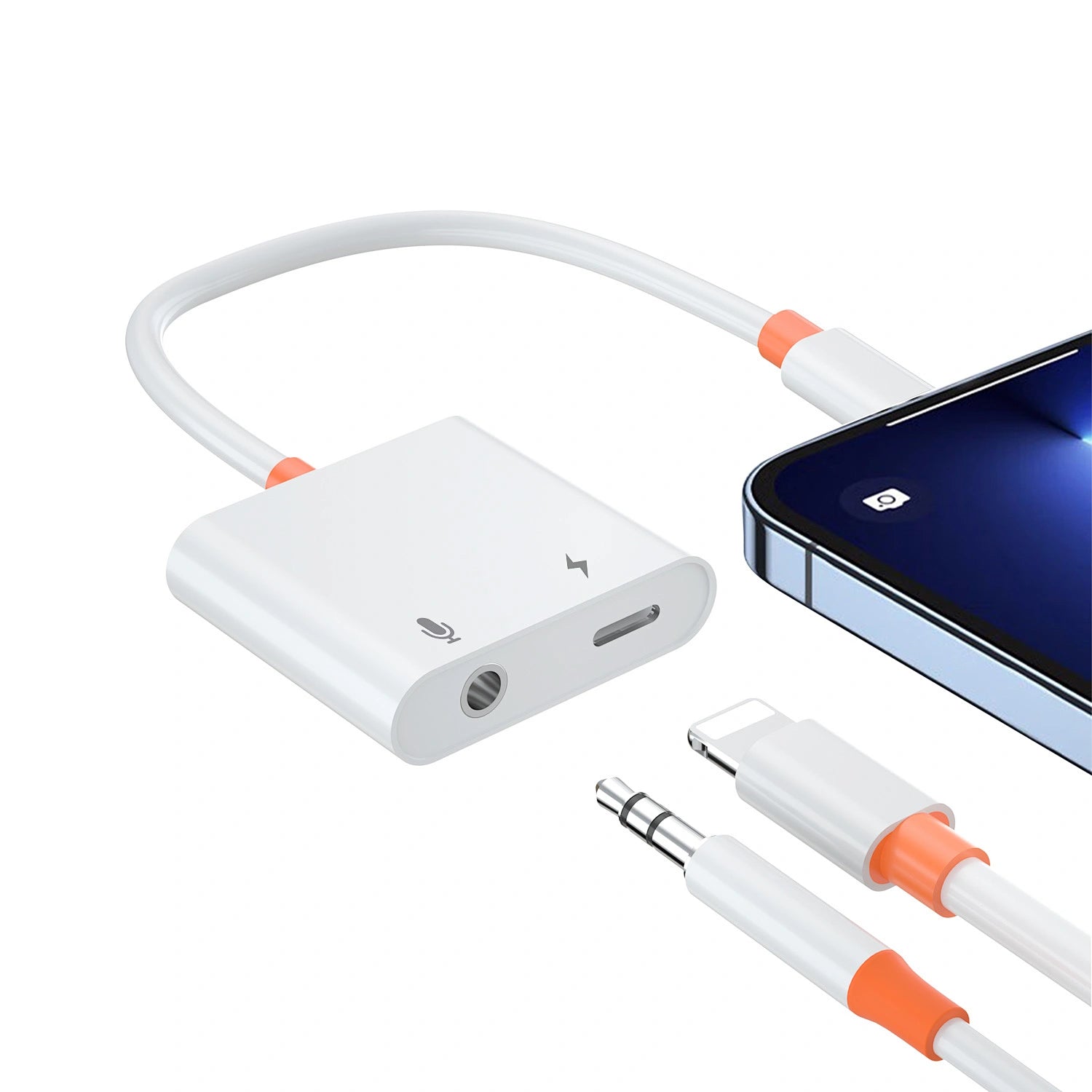 محول صوت WIWU LT01 من Lightning إلى Lightning ومحول صوت 3.5