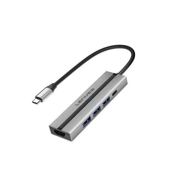 Lenyes 5 in 1 USB-C Hub Shape Your Powerful World AX129