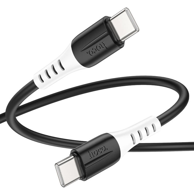 Hoco Silcone Charging Data Cable Usb-C TO Usb-C 1M 60W X82 - Black