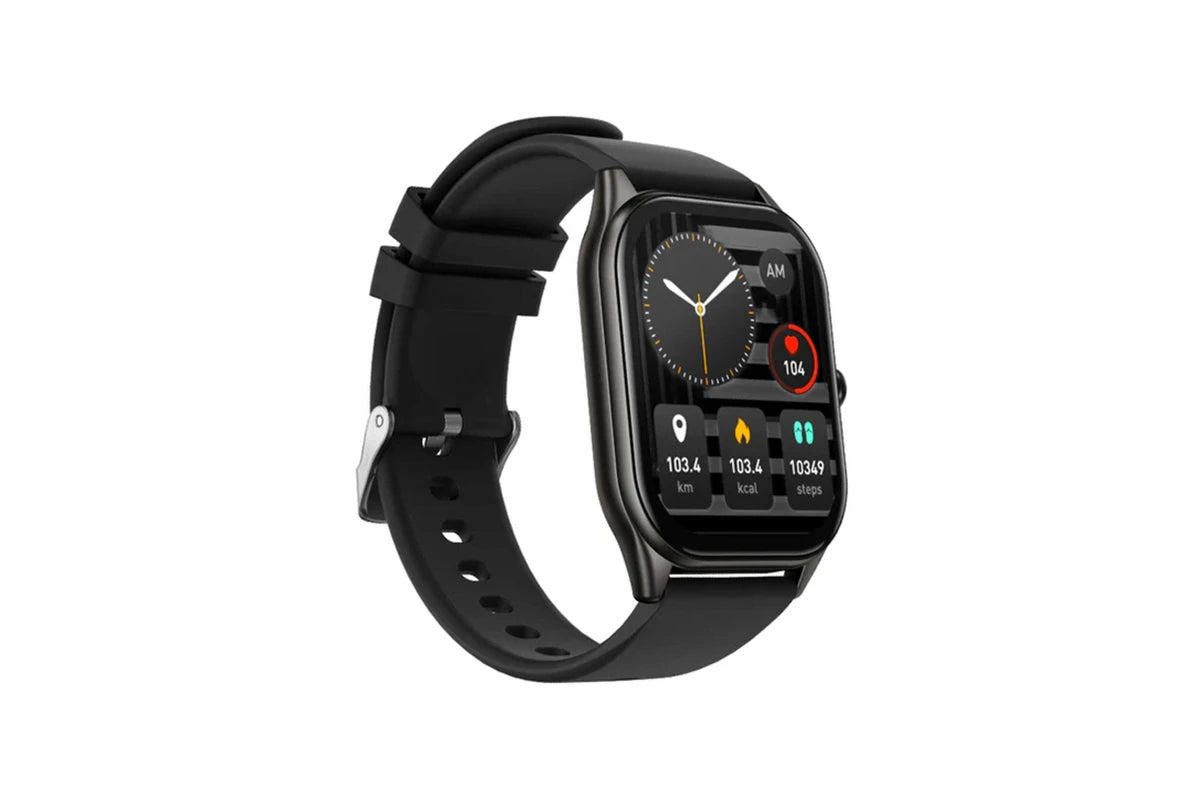 hoco IP Waterproof Ultra Thin Smart Watch With Slicone Strap Y41 Black