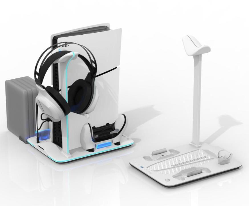 Porodo Gaming PS5 Slim Cooling Stand Headphone Stand /Controller Charging PDX118