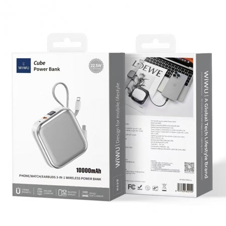 Wiwu Cube Power Bank 10000MAH Wi-P055