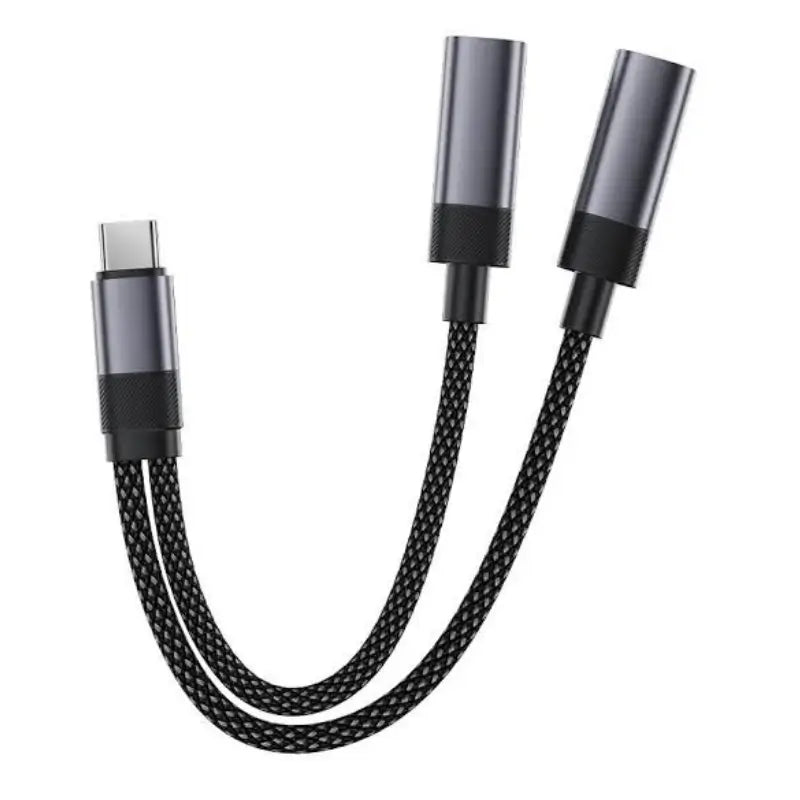 Acefast Charge + Audio Splitter J14 Black