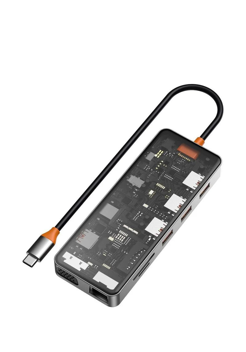 Wiwu Cyber HUB 12 IN 1 USB-C HUB CB012- Gray