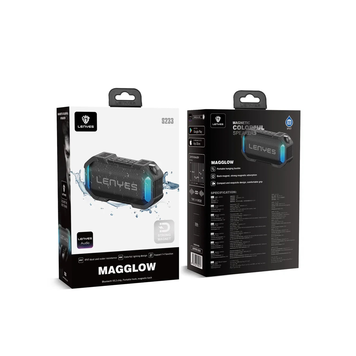 Lenyes Magglow Btuetooth Speaker S233 Black