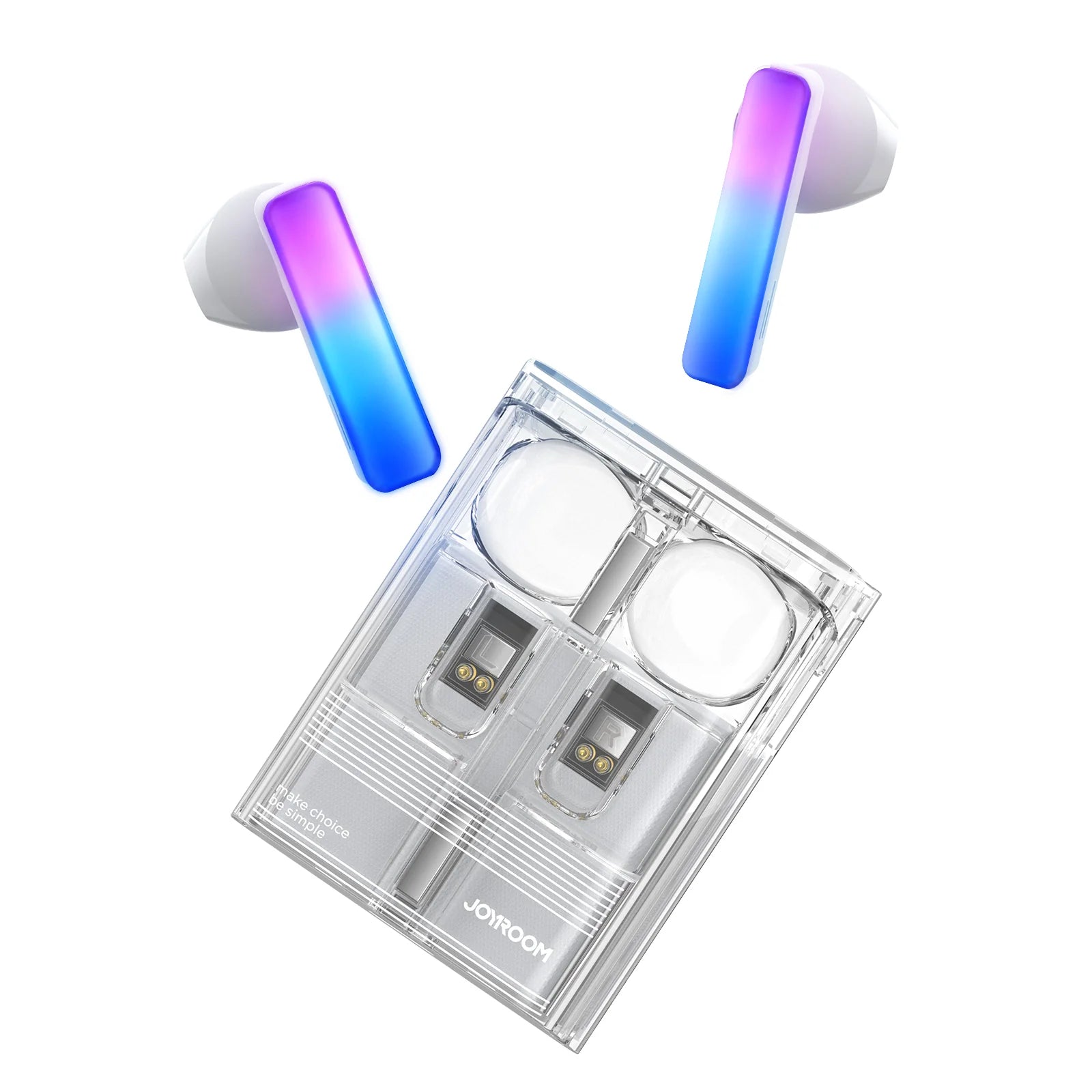 سماعات أذن Joyroom اللاسلكية الحقيقية مع أضواء LED Icelens TC1