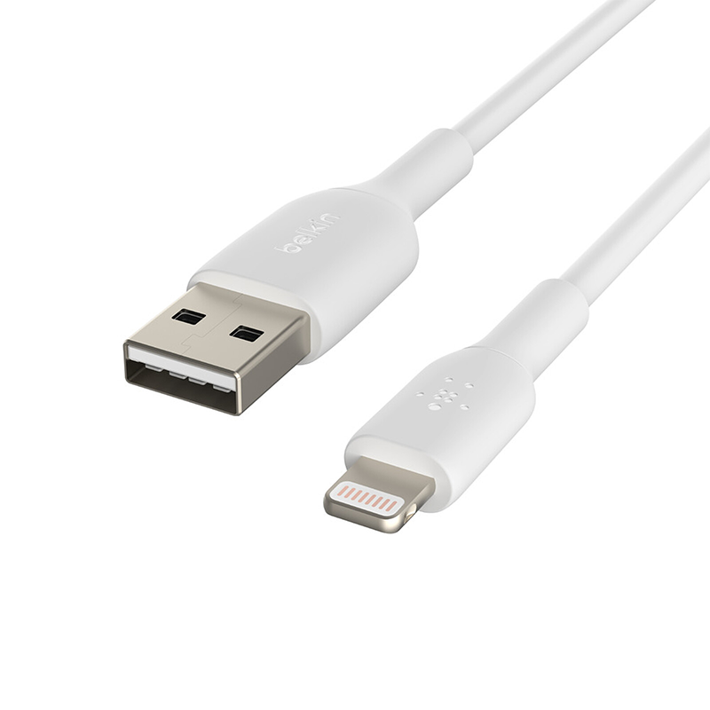 Belkin USB-A to Lightning MFI Cable 2-Pack (white) - 1m