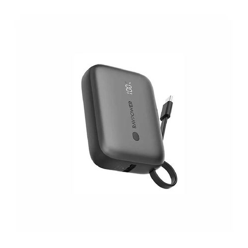 Ravpower PD Pioneer 10000mAh 20W 2-Port Built-in USB-C Cable Power Bank - RP-PB1224