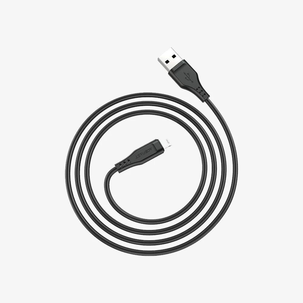 Acefast Soft And Durable Superb Durability USB-A TO Lightning Cable 1.2m - C3-02 Black