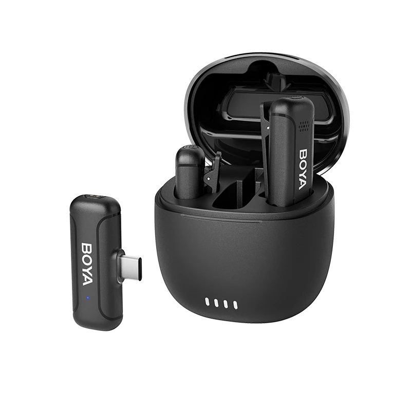 نظام ميكروفون لاسلكي ثنائي القناة 2.4 جيجاهرتز من بويا BY-WM3T-M2