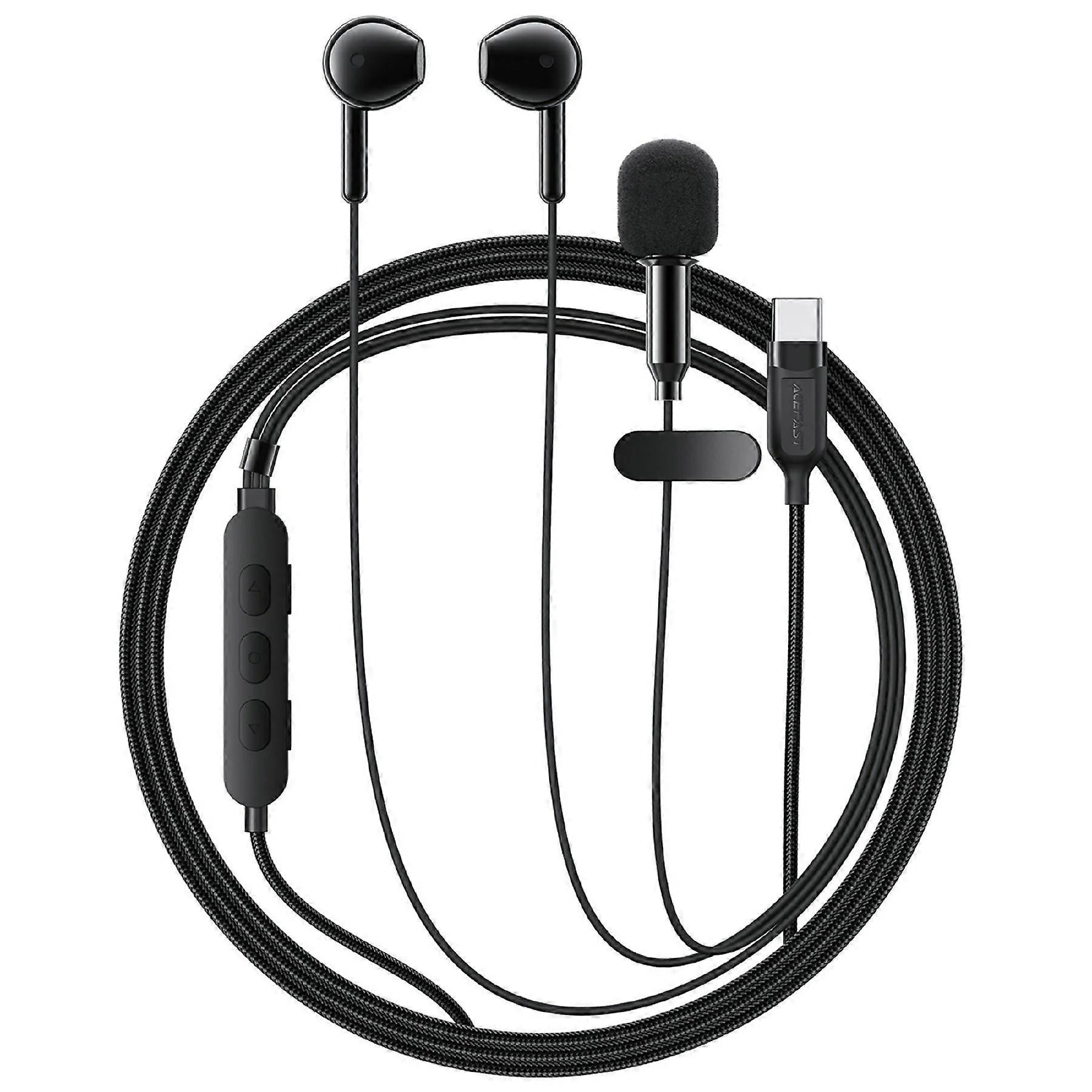 Acefast Karaoke Wired Earphones USB-C L12 Black