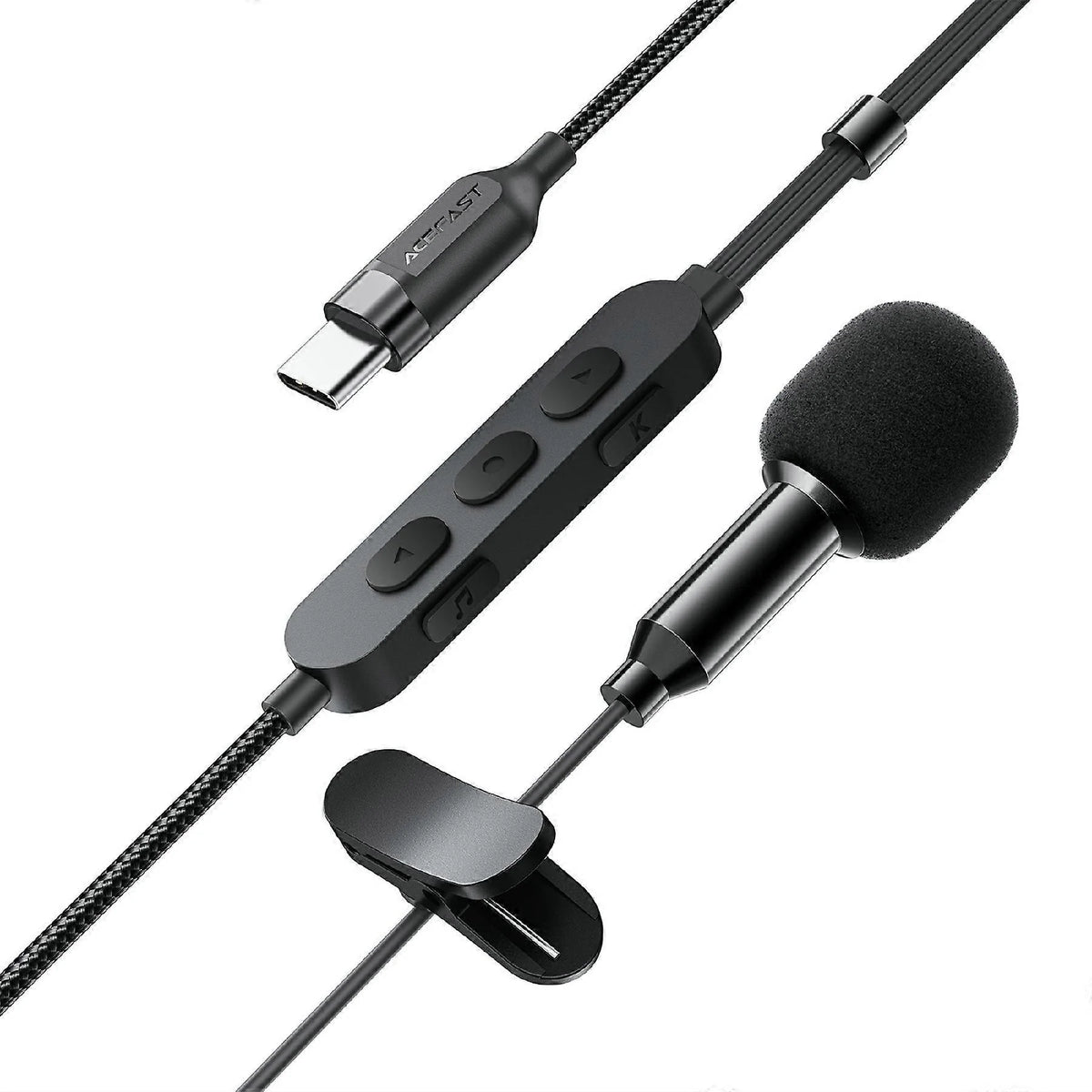 Acefast Karaoke Wired Earphones USB-C L12 Black
