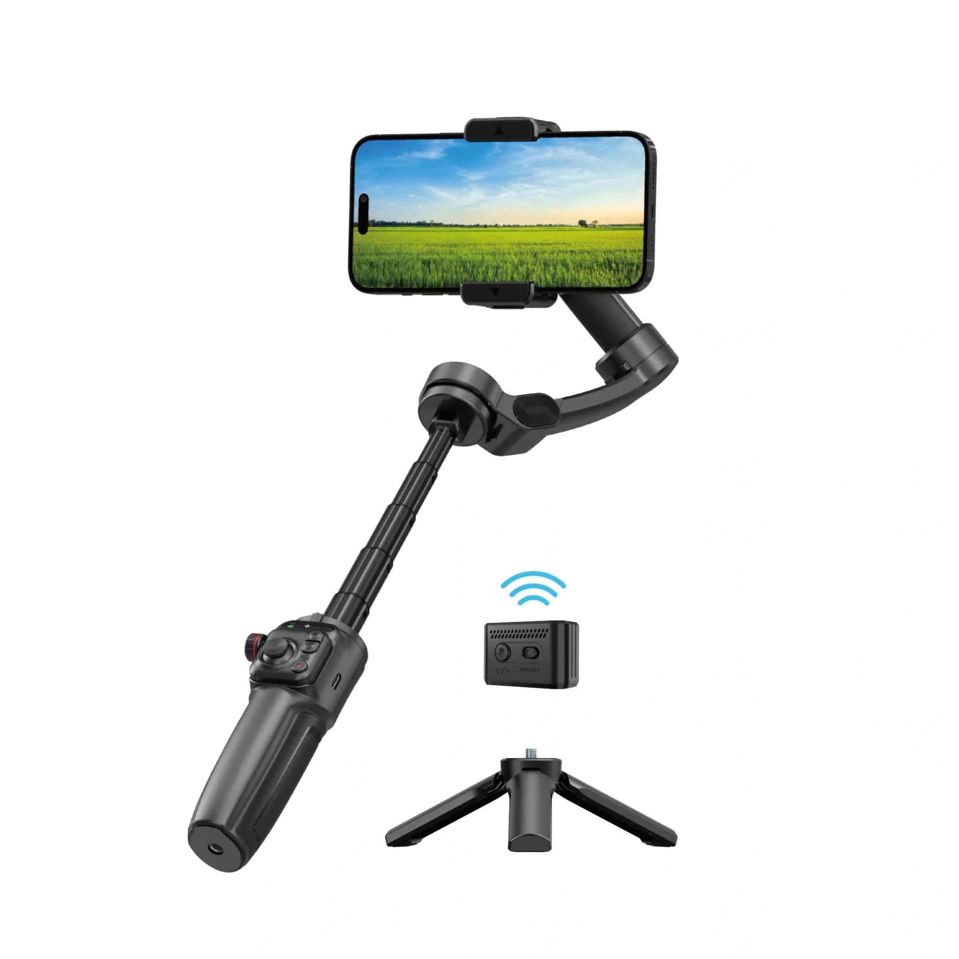 Wiwu Ai Smart Tracing Gimbal Pro Built-in Telescopic Rod One -Pull To Shoot - WI-SE016