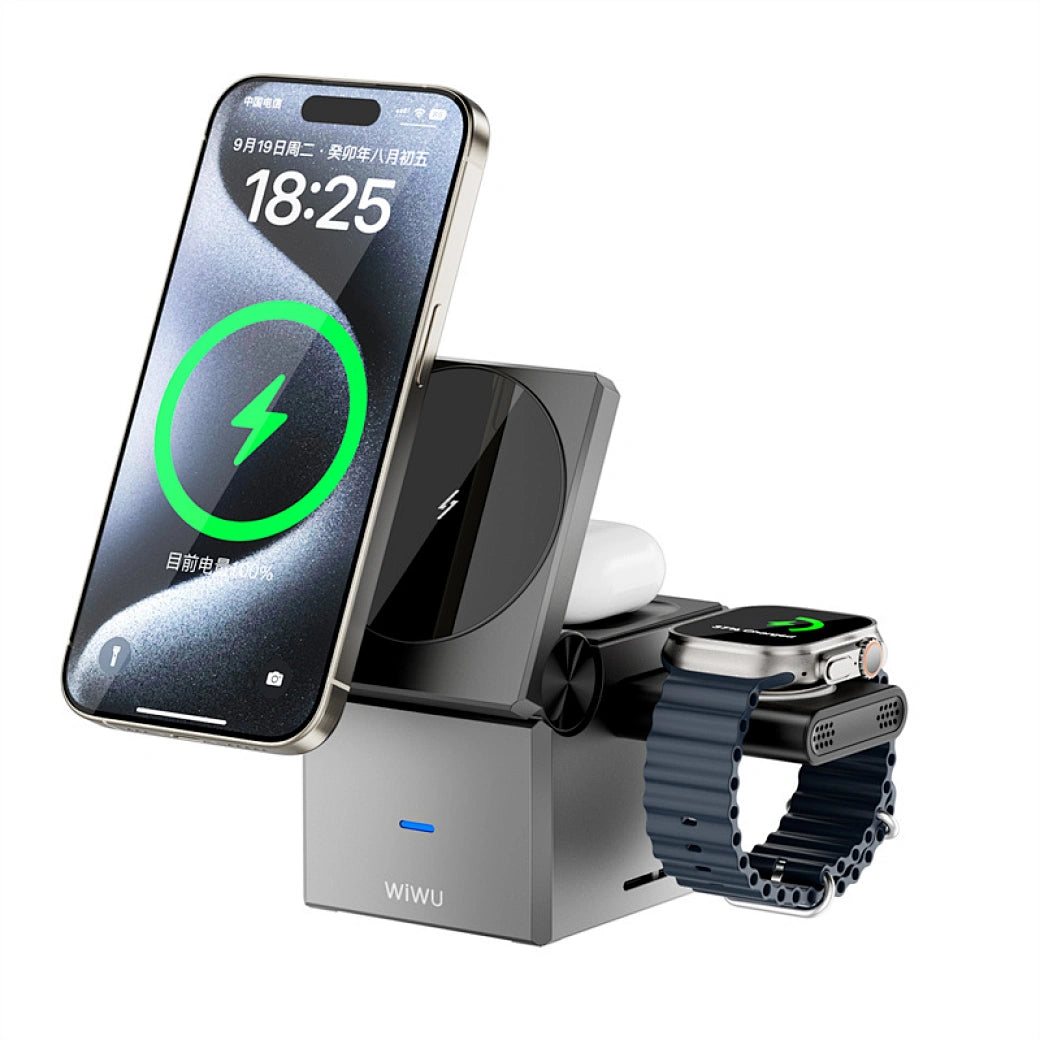 WIWU Small Square 3IN1 Wireless Charger Wi-W030