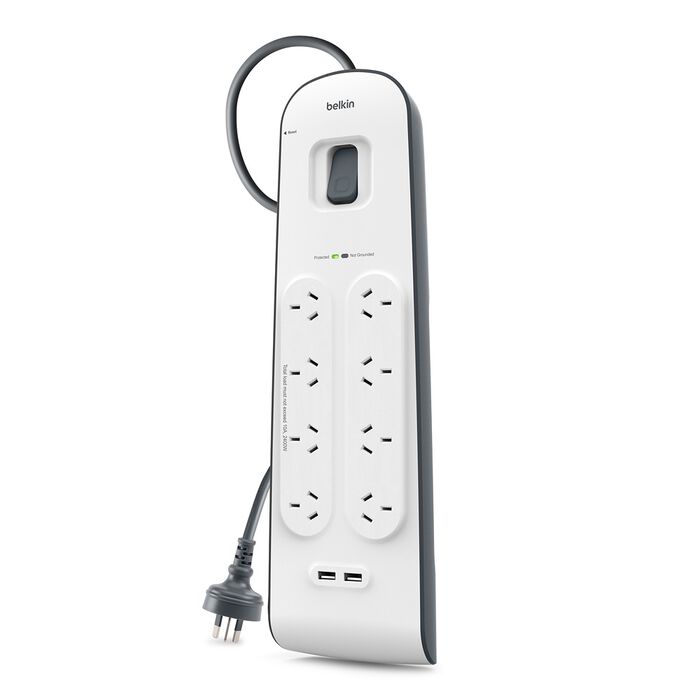 Belkin Surge Plus 8 OutLet 2 USB Strio 2m