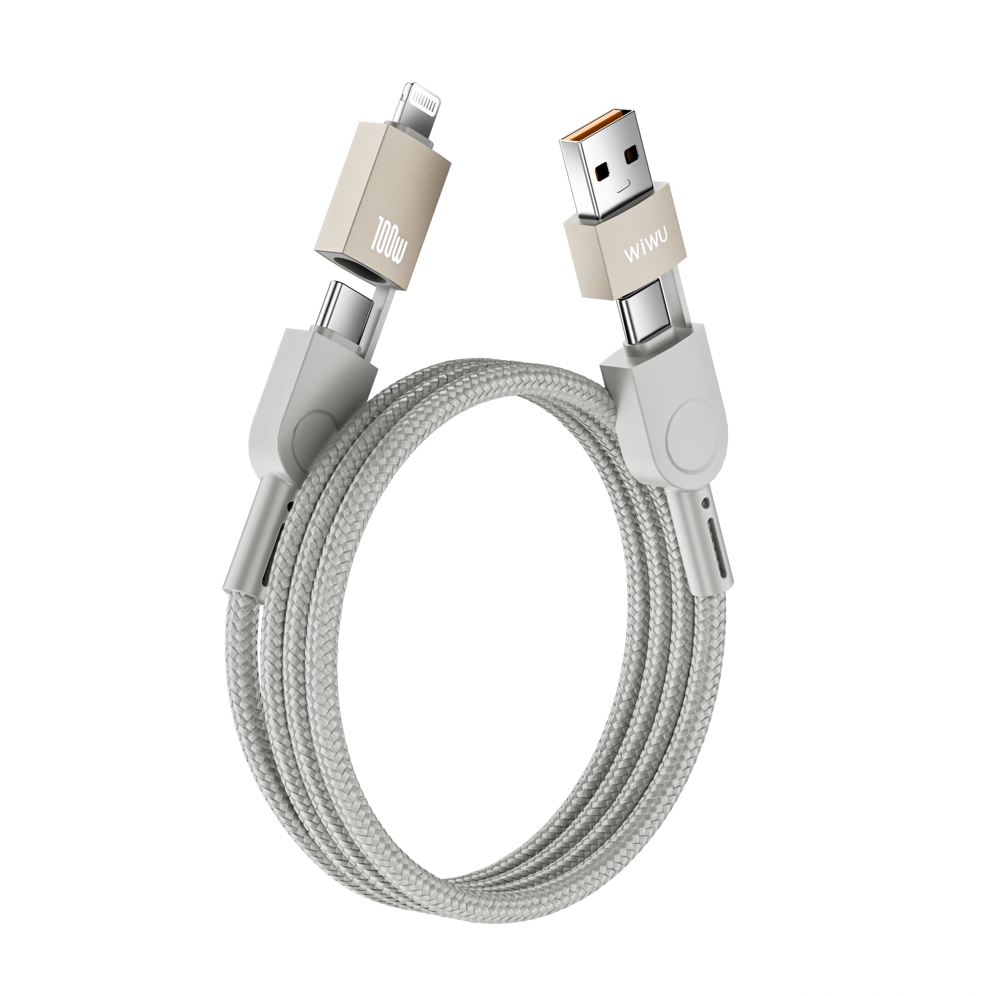 Wiwu Rptor USB-A+USB-C TO USB-C+IP Cable 100W
