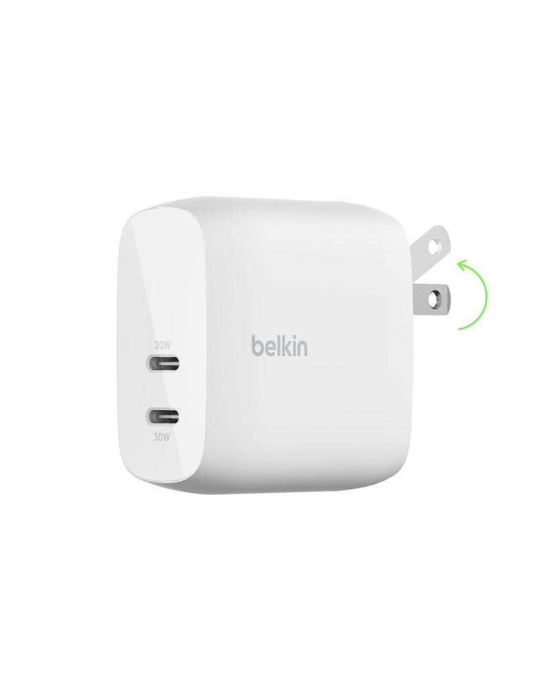 Belkin Boost Chare Pro Dual USB-C Wall Charger With PPS 60W