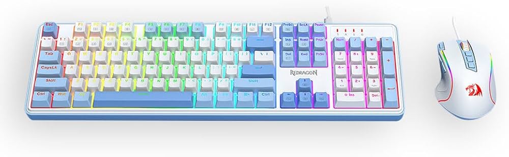 Redragon The Perfect Gaming Combo Mechanical Keyboard+Mouse Combo Set RGB - S139