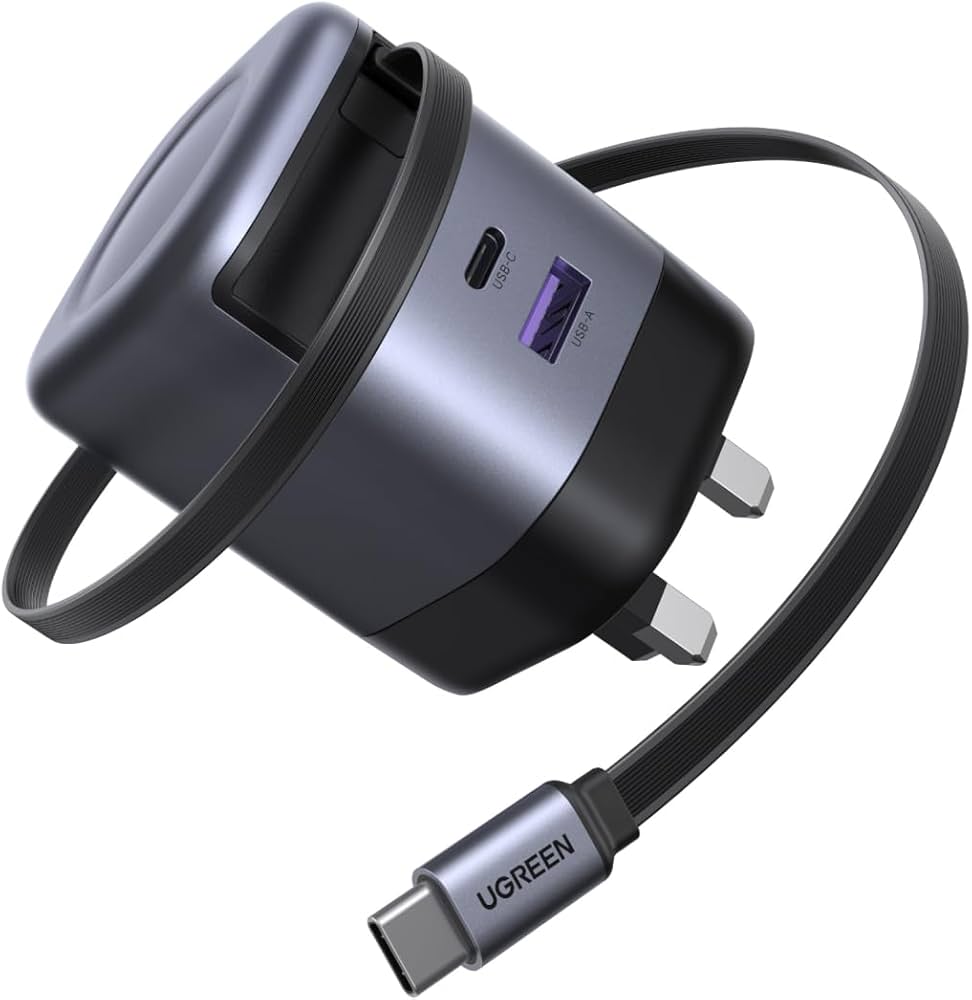 Ugreen Nexode Pro Gan Fast Charger 65W With Retractable Cable 1m