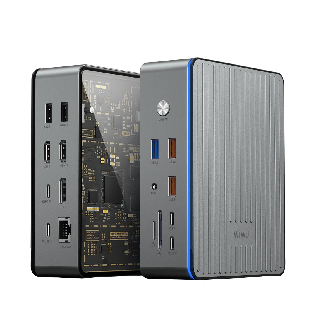 Wiwu Matrix 16 IN 1 Docking 100W Support 4 External Display For M2 Mac