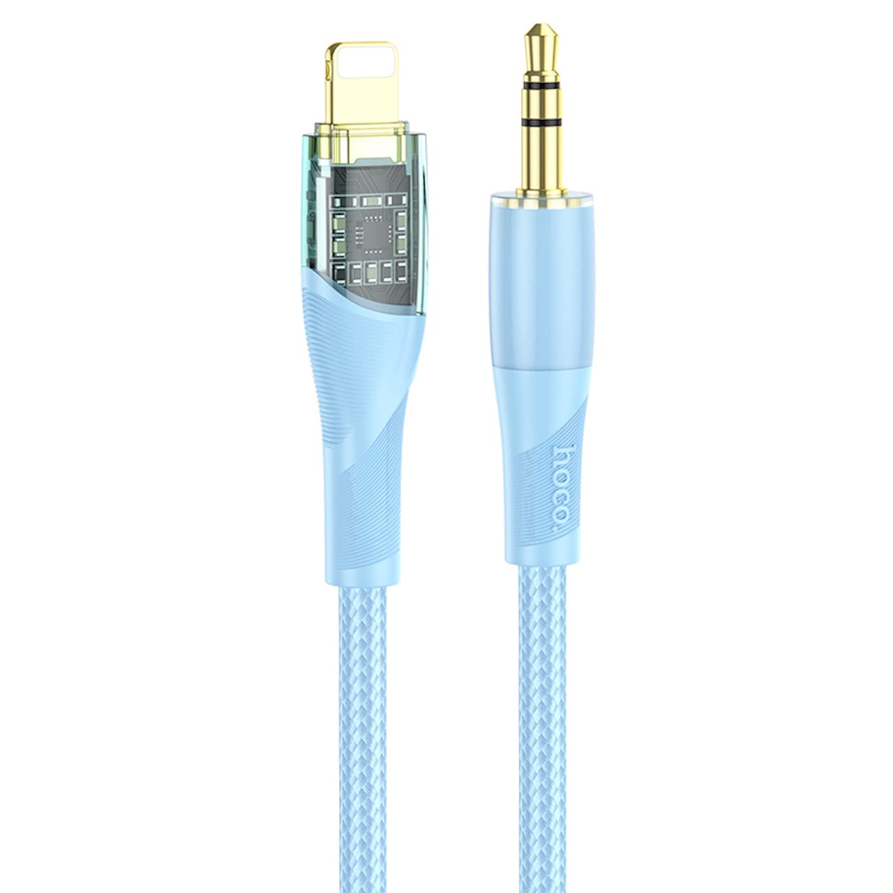 Hoco Transparent Discover Edition Audio Conversion Cable Aux TO Lightning 1M UPA25