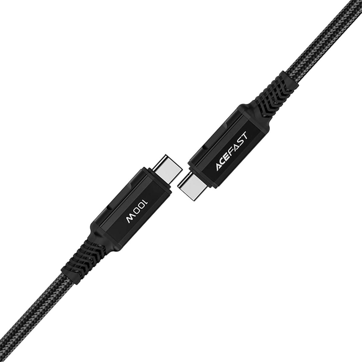 Acefast Safe And Durable Wear-Resistant Nylon Braid USB-C TO USB-C 1.8m C4-01 Black