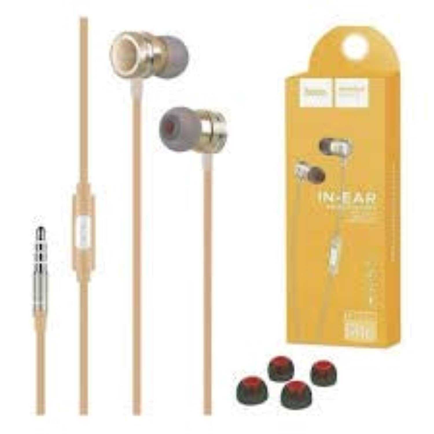 hoco Universal Wired Control Metal Earphones Aux M18 Gold