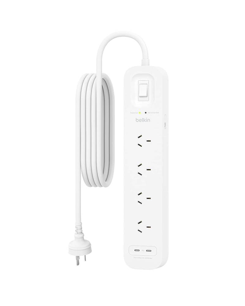 Belkin Connect Surge Protector With USB-C And USB-A Ports 4 Outlets With 1 USB-C & 1 USB-A