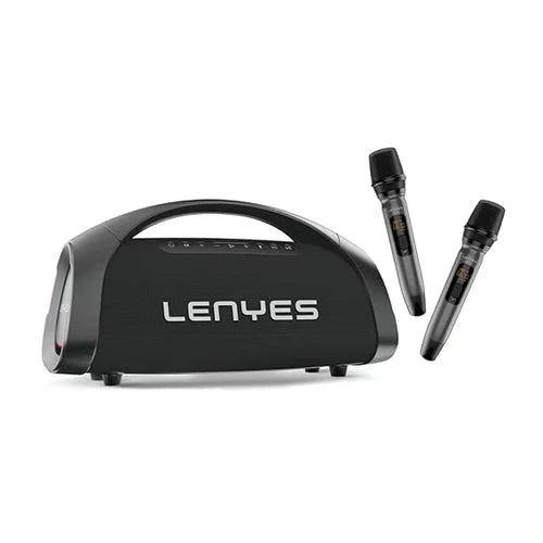 Lenyes Wireless Party Speaker RGB With 2 Microphone S873 Party Wild Black