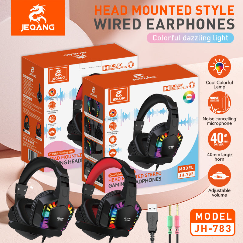 Jeqang Head Mounted Stereo Gaming Headset - JH-783
