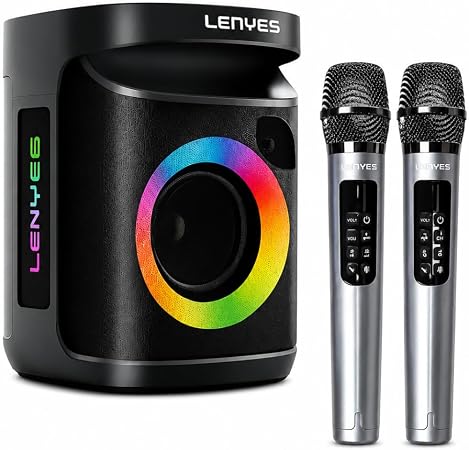 Lenyes Party Speaker With 2 Microphone S881 Partwild Black