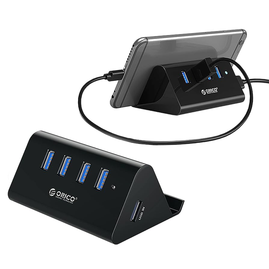 Orico 4 Ports USB HUB Compatible With Any Windows Mac OS or Linux Desktop Or Laptop Computer SHC-U3