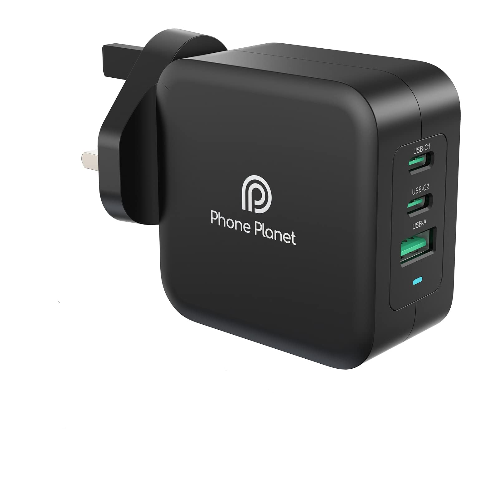 Phone Planet Universal Gan Charger 2 Type C+1 Usb A 100W Max -PP1-100W Gan
