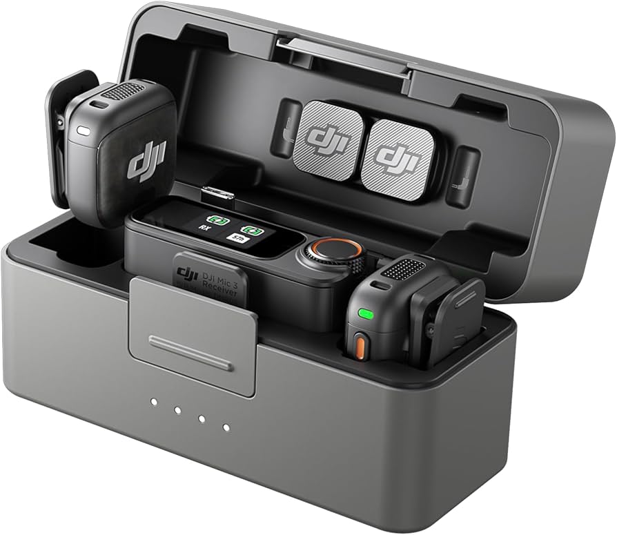 dji Mic 3 wireless Microphone Sans Fil (2TX+1RX) Charging Case