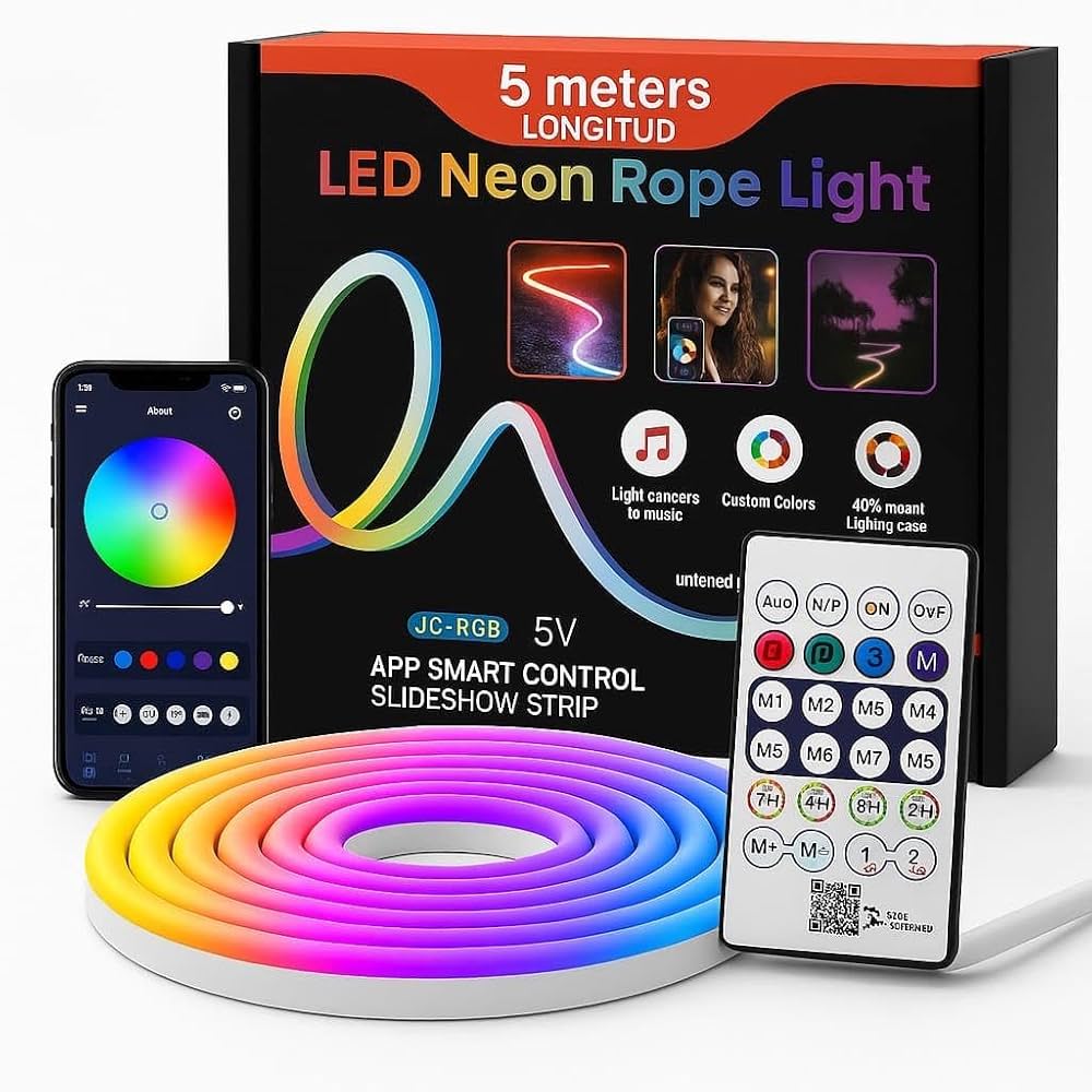 LED Neon Rope Light 5m Longitud IP68