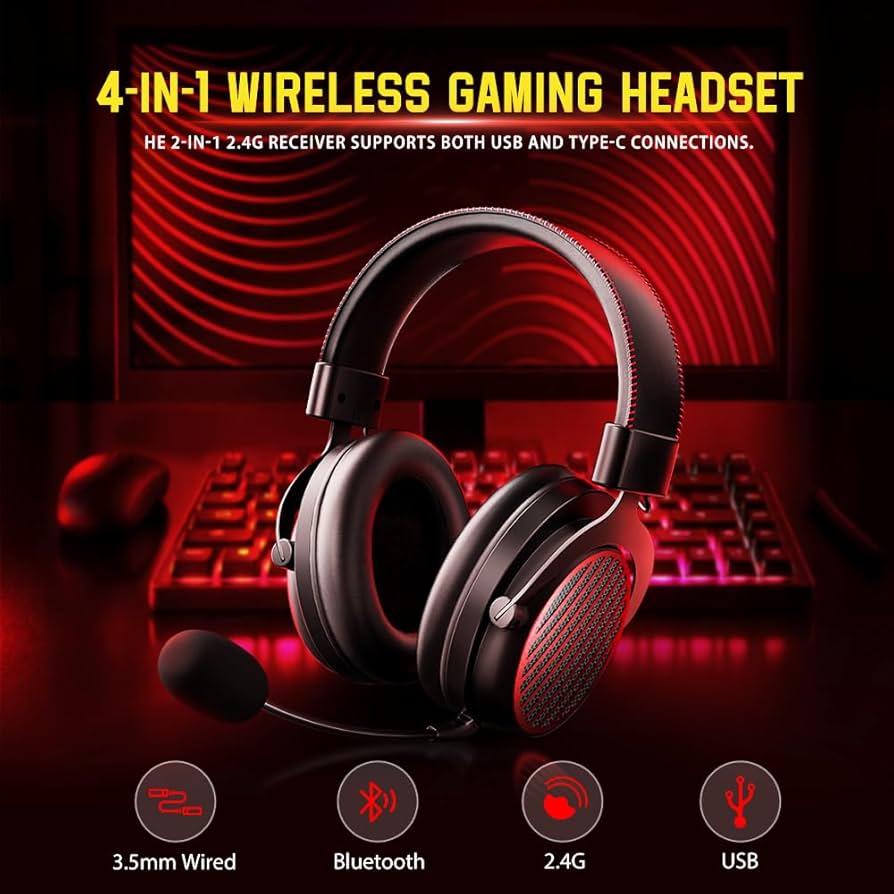 Redragon Luna Pro Wireless Spatial Sound Gaming Headset H540