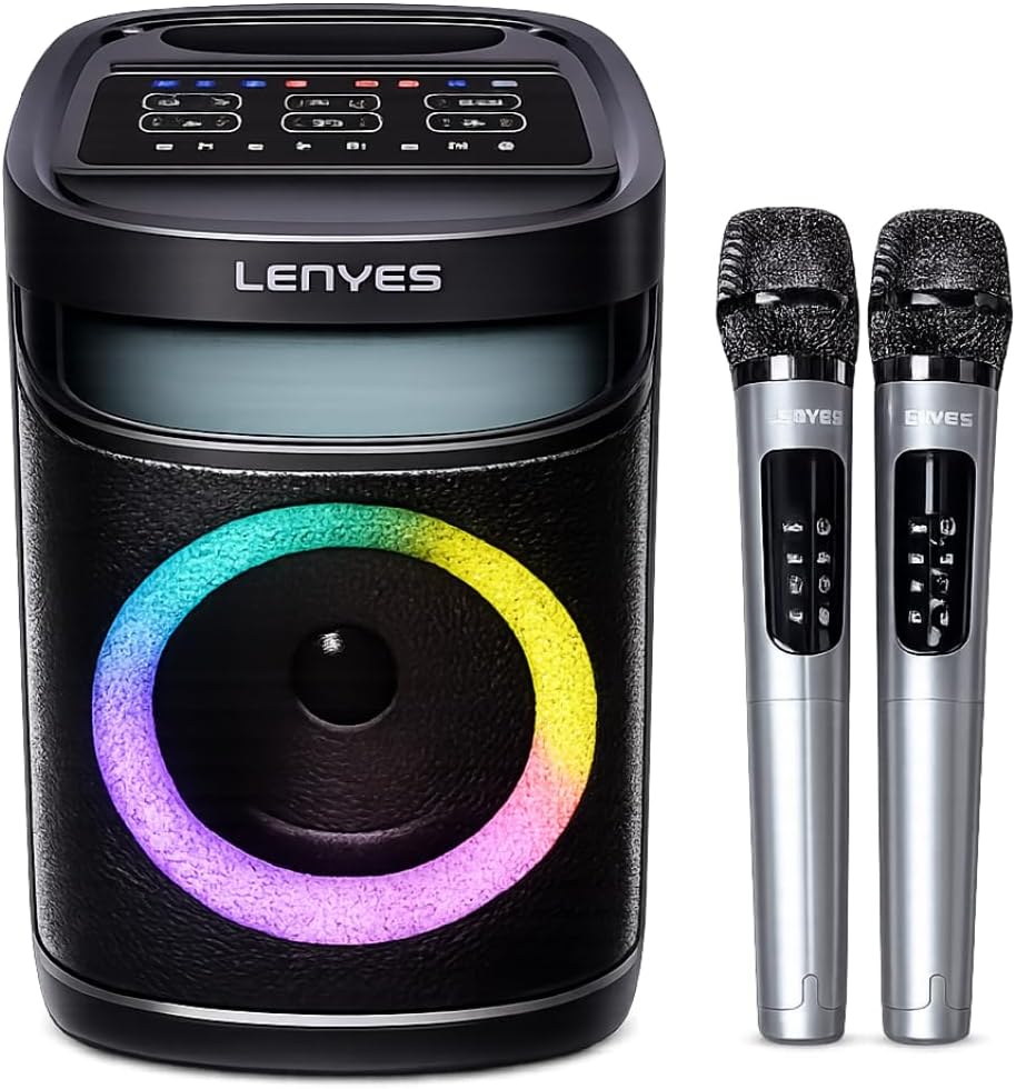 Lenyes Party Speaker With 2 Microphone S881 Partwild Black