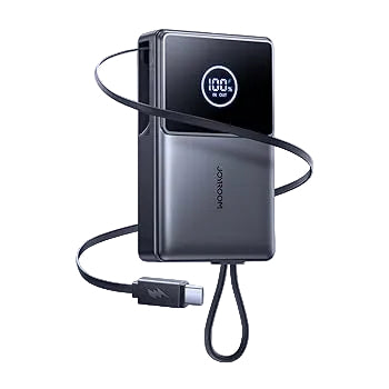 Joyroom 22.5W Elve Series Mini Power Bank 10000mAh With Buil-in Retractable Cable Flexeng - JR-PR1 B