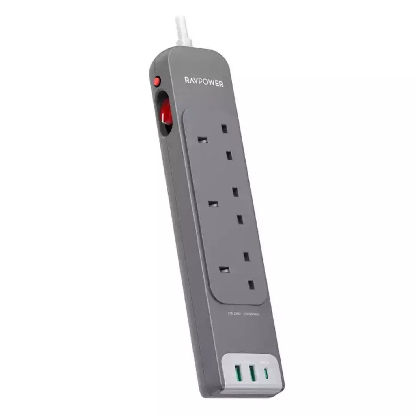 Ravpower 7 IN 1 Power Strip 4 AC Outlets With 3 USB Ports 3m - RP-PC1039