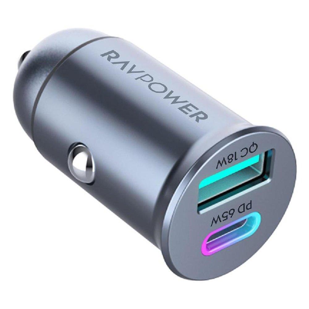 Ravpower PD Pioneer 65W 2-port Car Charger RP-VC1013 Gray