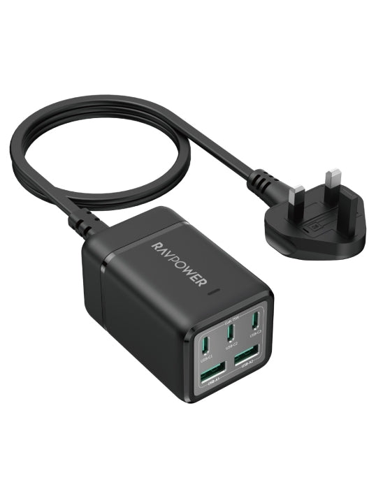 Ravpower Total 75W 5-Prot Portable Desktop Charger RP-PC1045 Black