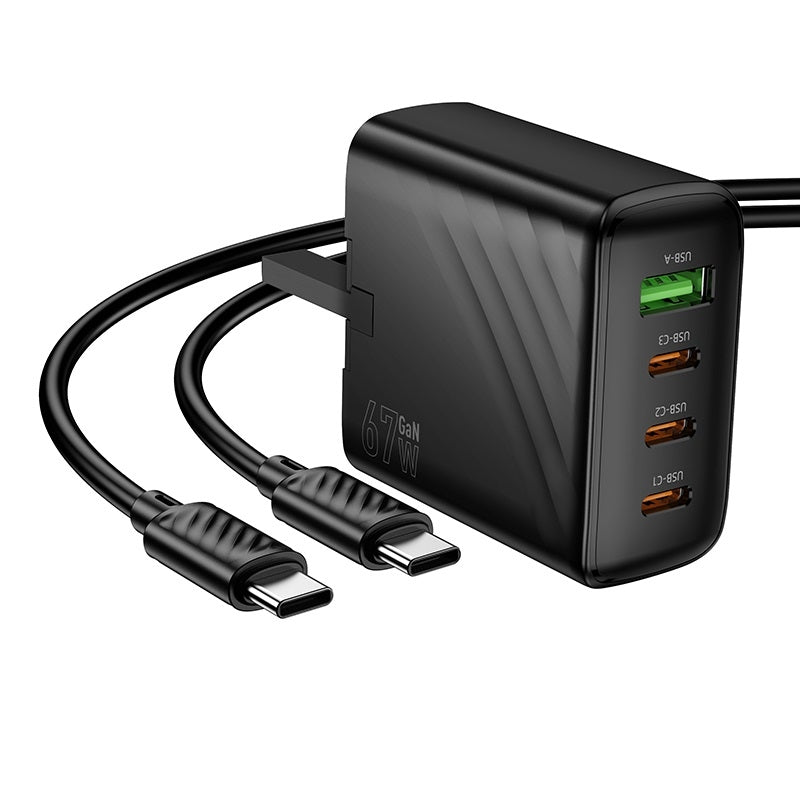 hoco Four Port Super Charging 67W CS27B Black