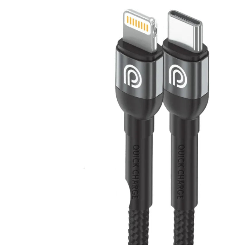 Phone Planet Braided Type-C-To Lightning Cable Charge & Data Sync Cable PJ-CL-055-BK