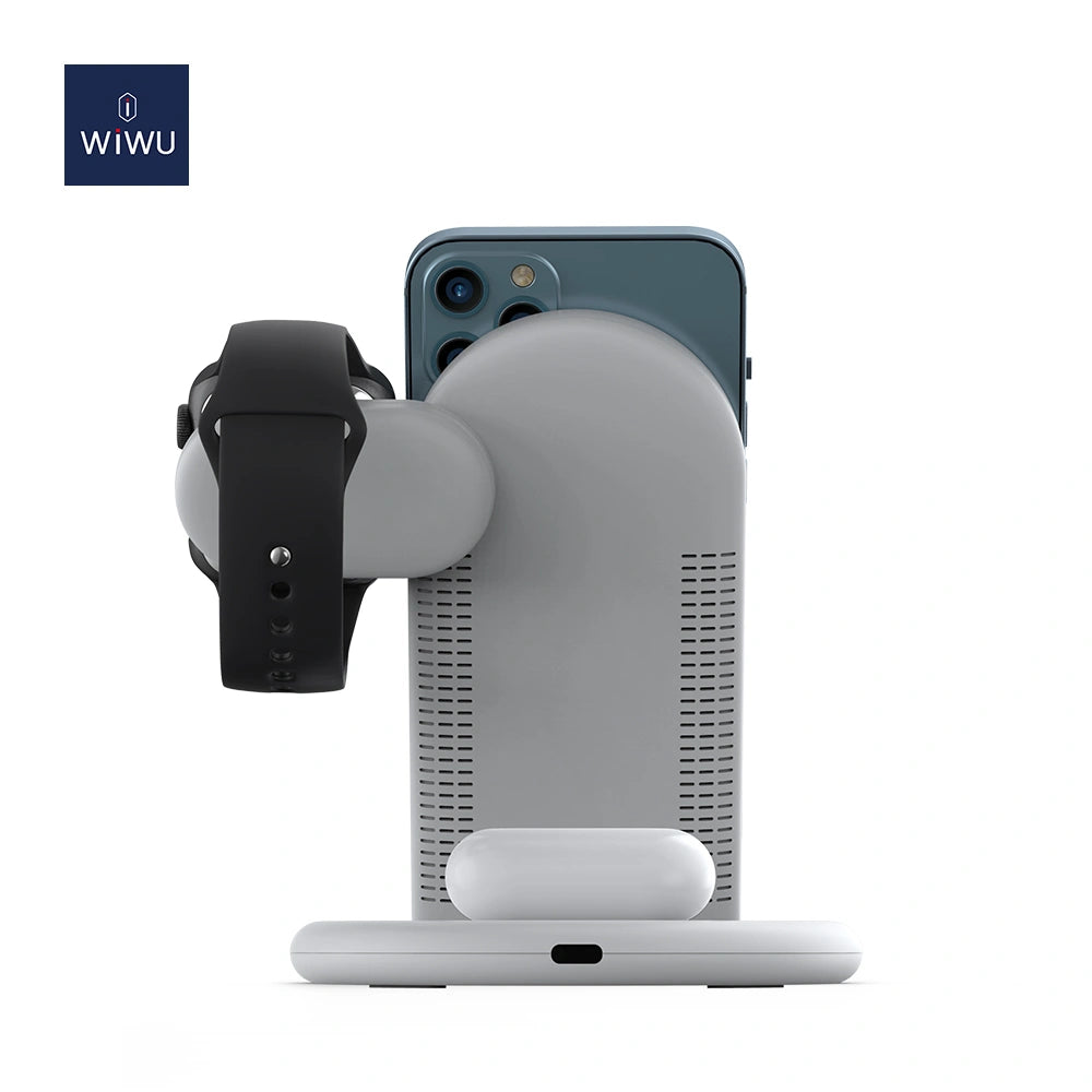 Wiwu Power Air 3 IN 1 Wireless Charging Station 15W