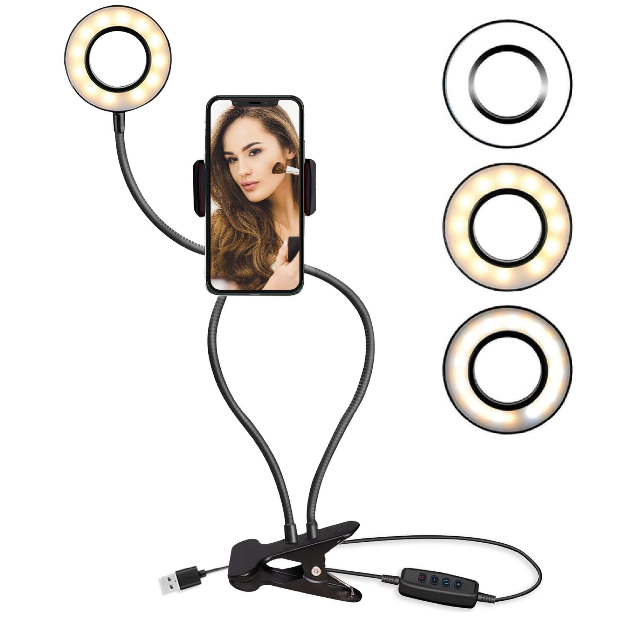 Cell Phone Stander With LED Ring Light