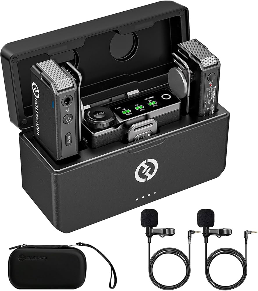 Hollyland Lark Max All-in One Wireless Lavalier Microphone System With Neck Mic Wireless