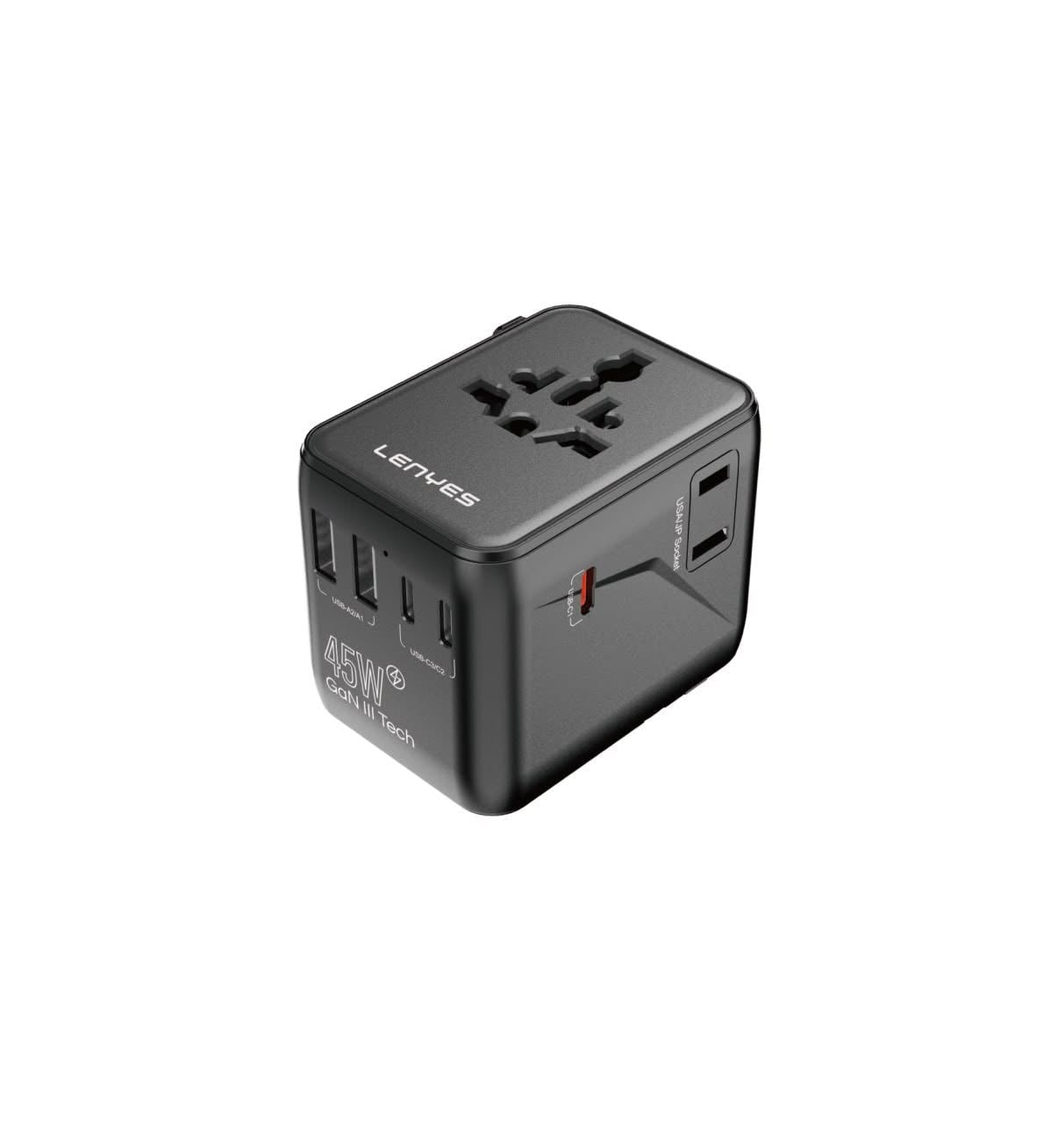 Lenyes Multi-function CHARGER 45W Type-c Super Fast Charging LCH32 Black