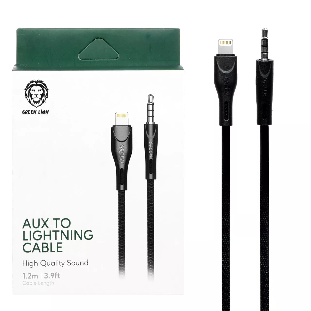 Green Lion High Quality Sound Cable Aux TO Lightning 1.2M