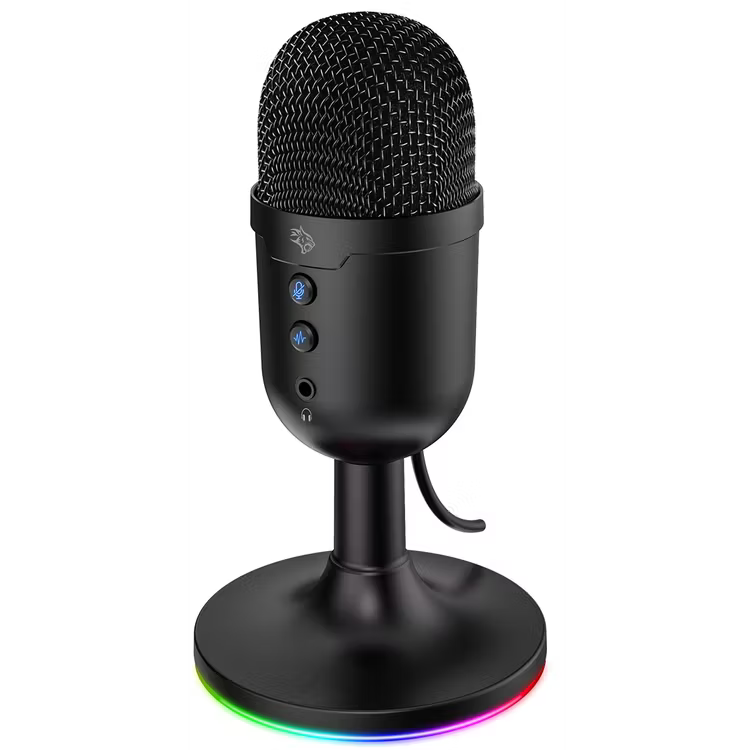 Porodo Omni-Directional USB Micophone RGB - Black